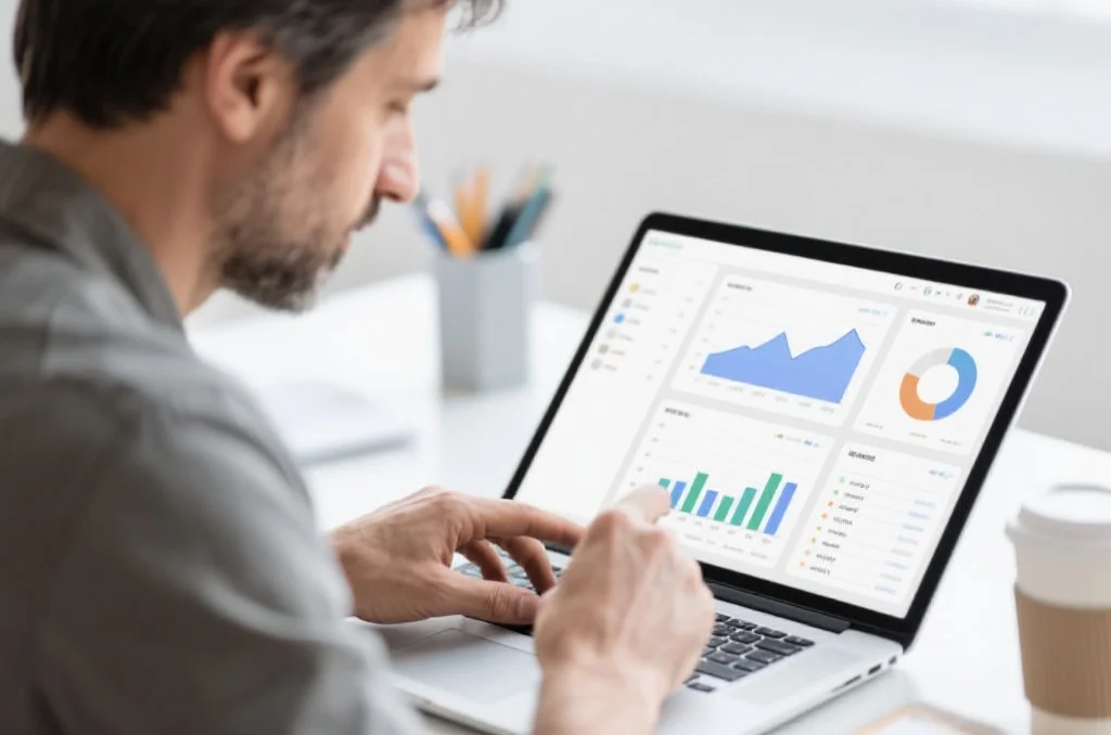 一位数据分析师正在进行多维度数据分析